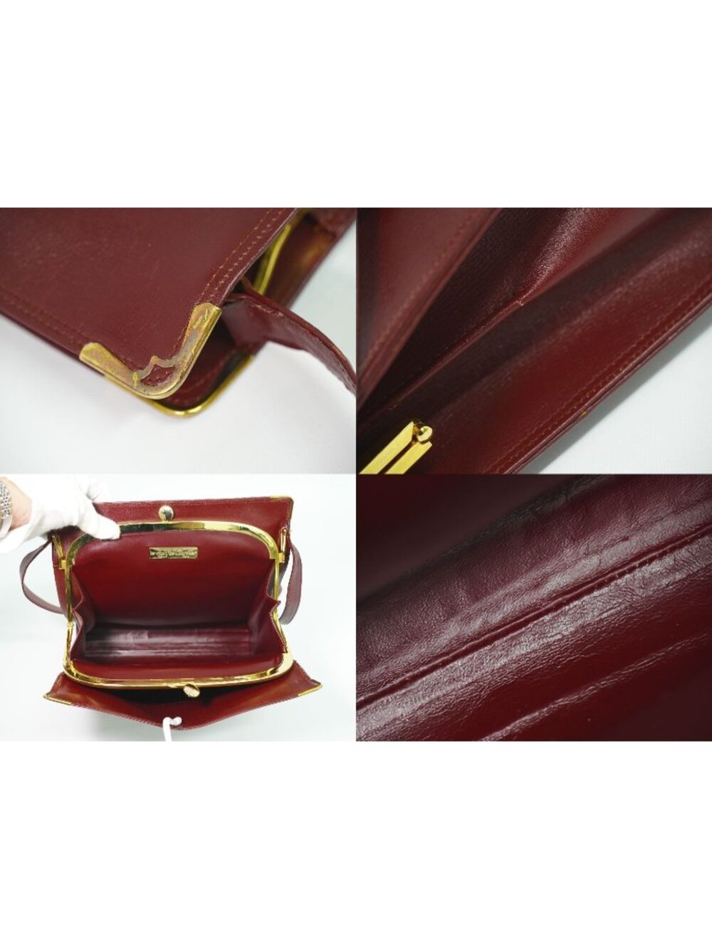 Cartier Must Line Shoulder Bag Leather Bordeaux - Picture 8 of 9